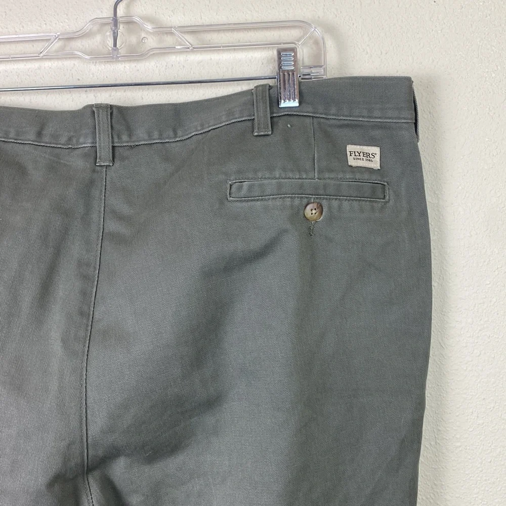 Flyers | Green Cotton Dress Pant Trousers Men's 42x30